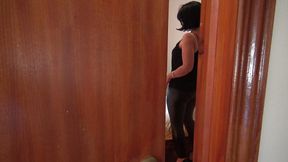 Real Pervert Watching His Super Hot Stepmother!
