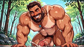 Hunks Posing Outside Nude Art