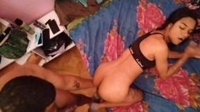 Teen fucks hot on her skin with her boyfriend&#039;s best friend