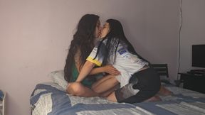 Husband catches a lesbian making out with his wife
