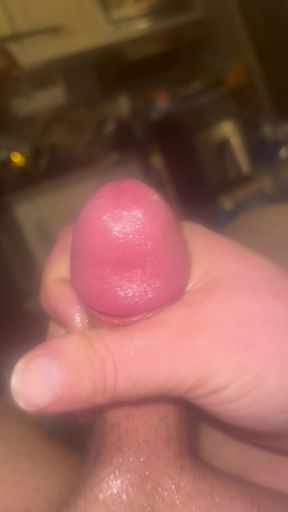 My six inch cock all shiny.