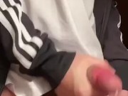 Jerking Off in Sports Jacket