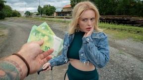 ”Large tits hoe misses train”