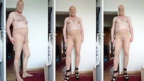 carmen nylonjunge in heller feinstrumpfhose