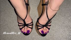 Mrs W Sexy Purple Toes Get Covered In Cum