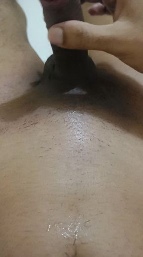 Masterbating while bathing