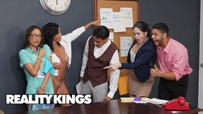 REALITY KINGS - Lola Aiko's Closet BJ Gets Interrupted As Abi James Demands Hands-On IT Service And More