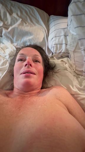 Wife Takes Cock Down Throat, Pink Vibe on Pussy