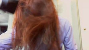 un video davvero fetish con un phon ed i miei capelli