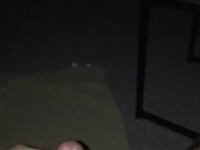 Stroking and shooting my first post-vasectomy load...built up for 2 weeks!