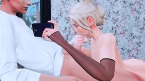 slut stepdaughter seduced stepfather for deep blowjob and facefuck