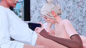 slut stepdaughter seduced stepfather for deep blowjob and facefuck