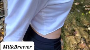 MILF Gets Creampied Hiking in the Woods