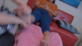 Foot Massage With a Tickle