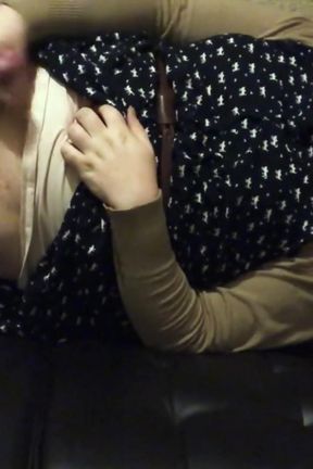 Hipster trans girl cums in pantyhose