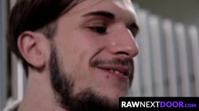 RawNextDoor.com - Steamy twinkie threesome bareback and spitroast session with Chad P
