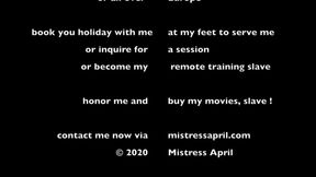 Dominatrix mistress April medical guinea pig