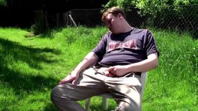 Brunette Lets Herself Be Pampered by Two Men. Awesome Outdoor Threesome!