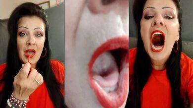 Red Lipstick Big Wide Open Mouth Tour