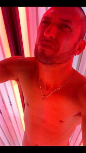 At Solarium Moment of Relaxation