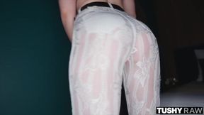 Petite Beauty Enjoys Intense Anal Pleasure with Toys and Deepthroat Action