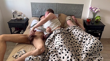 Our Straight Friend Caught Us Fucking right Next to Him - Gay Threesome