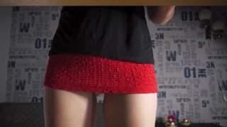 &nbsp;White Panties And Ass Cheeks Flashing From The Front