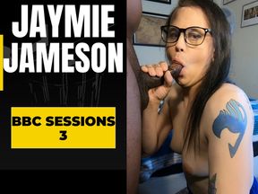 TS slut Jaymie Jameson submits to BBC and creampied rough