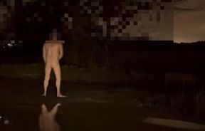 Wanking naked outside didn't have time to go d proper when a car passed