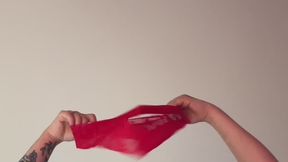 Giantess Tries on Panties