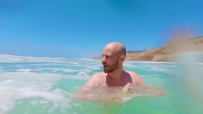 Capturing waves at a nude beach