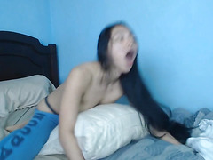 Caught Humping My Pillow - Asian Teen Solo Orgasm