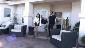 ”ScamAngels: Estate agents Jade Kush & Ember Snow fuck & scam a nerdy guy”