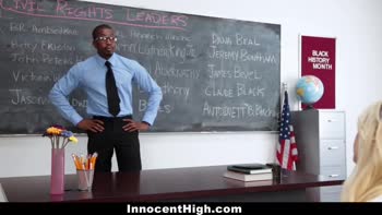 Isiah Maxwell's BBC Fucks Blonde Teen (18+) Odette Delacroix in School