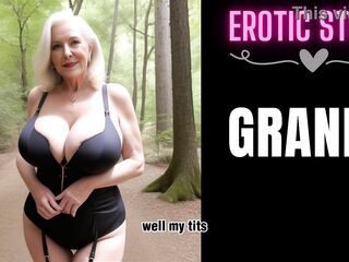 [GRANNY Story] Sex with a Lustful GILF in the Garden Part 1