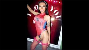 Spiderman cosplay with HOT Asian ladyboy who likes it anal raw