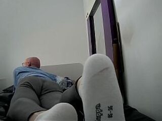 Graue Wichshose