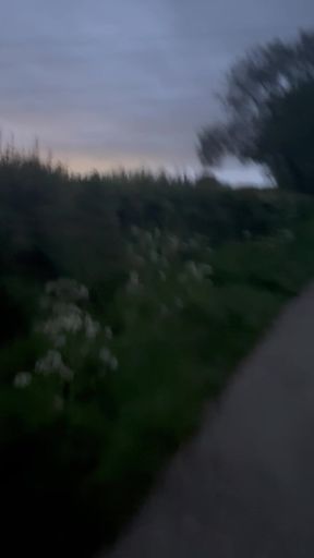 Naked walk in woods