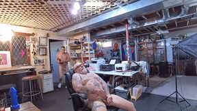 Fairy messing with the hog in basement