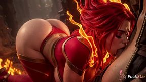 lina fire mage slut burned for cock so i fucked her until she screamed and swallowed every drop [ai]