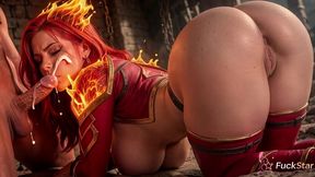 lina fire mage slut burned for cock so i fucked her until she screamed and swallowed every drop [ai]