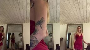 strip dans ma nuisette rouge