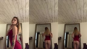 strip dans ma nuisette rouge