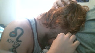 I blow a load on my husband's face