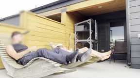 Dickflash Roof Adventure: Part 1 a Little Redhead Slut Gives Me Fast Cumshot on Her and While Her Boyfriend Waits
