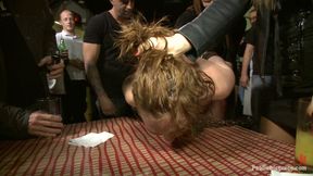 Girl Next Door Shocked and Bound in Public, Ass Fucked, Humiliated