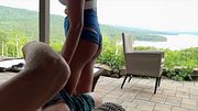276 Creampie Cowgirl Outdoor Scenic View Stretching Wife Handjob Kissing POV Dripping Messy Yoga Nateium OnlyFans