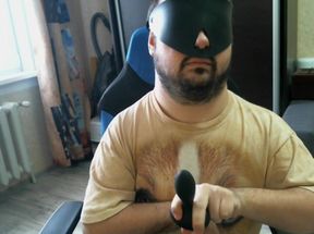 Disabled Person Trains His Mouth Before a Blowjob