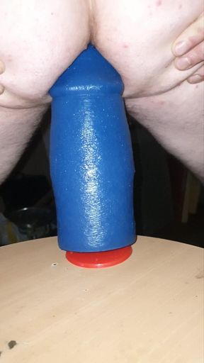 I'm Riding a Dildo, Natural, Blue, Huge