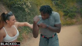 Tight model doesn't have time for anything but big black cock
